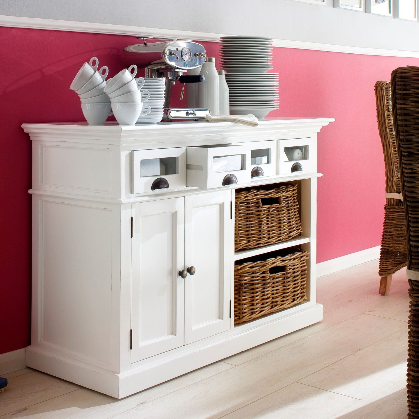 Halifax Classic White Kitchen Buffet Table