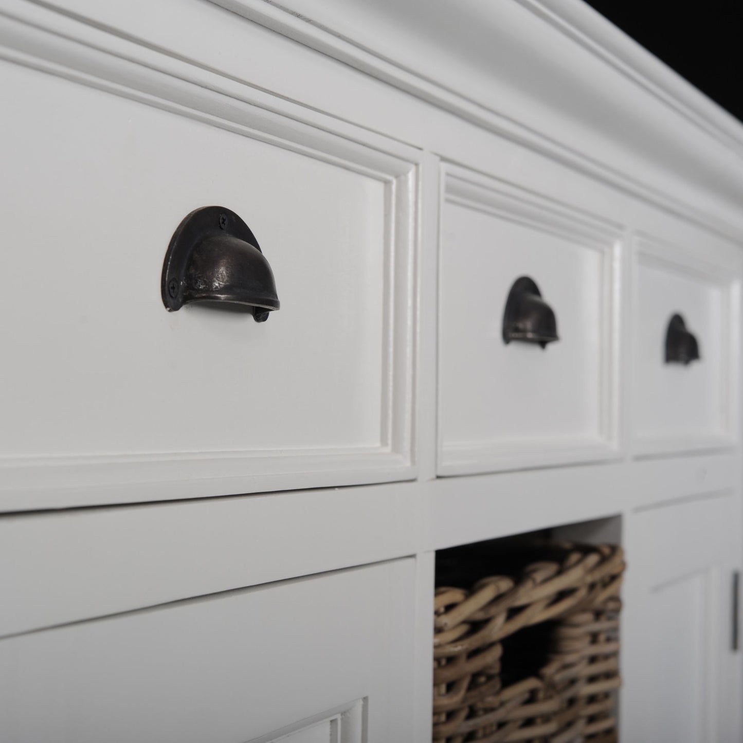 Halifax Classic White 2 Basket Buffet Table