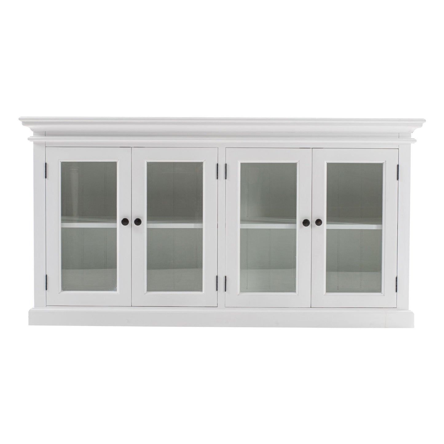 Halifax Classic White Glass Display Buffet Table