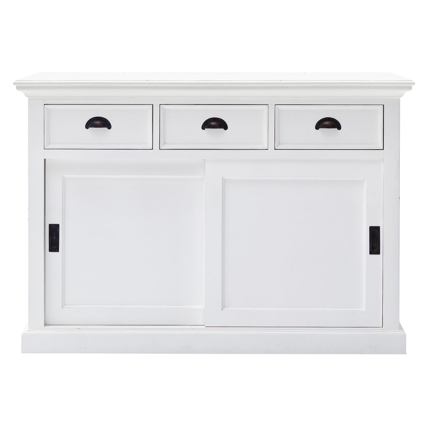 Halifax Classic White Sliding Door Buffet Table