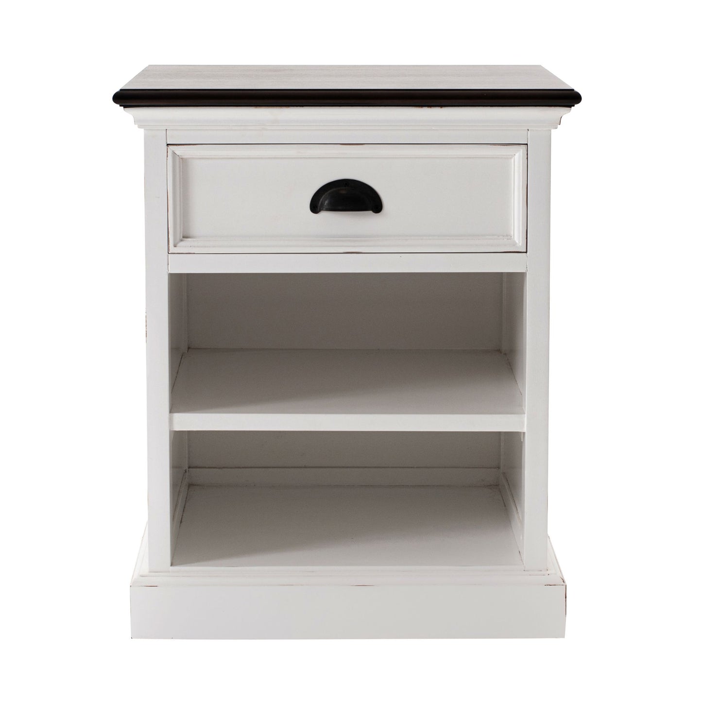 Halifax Accent Classic White Shelved Side Table
