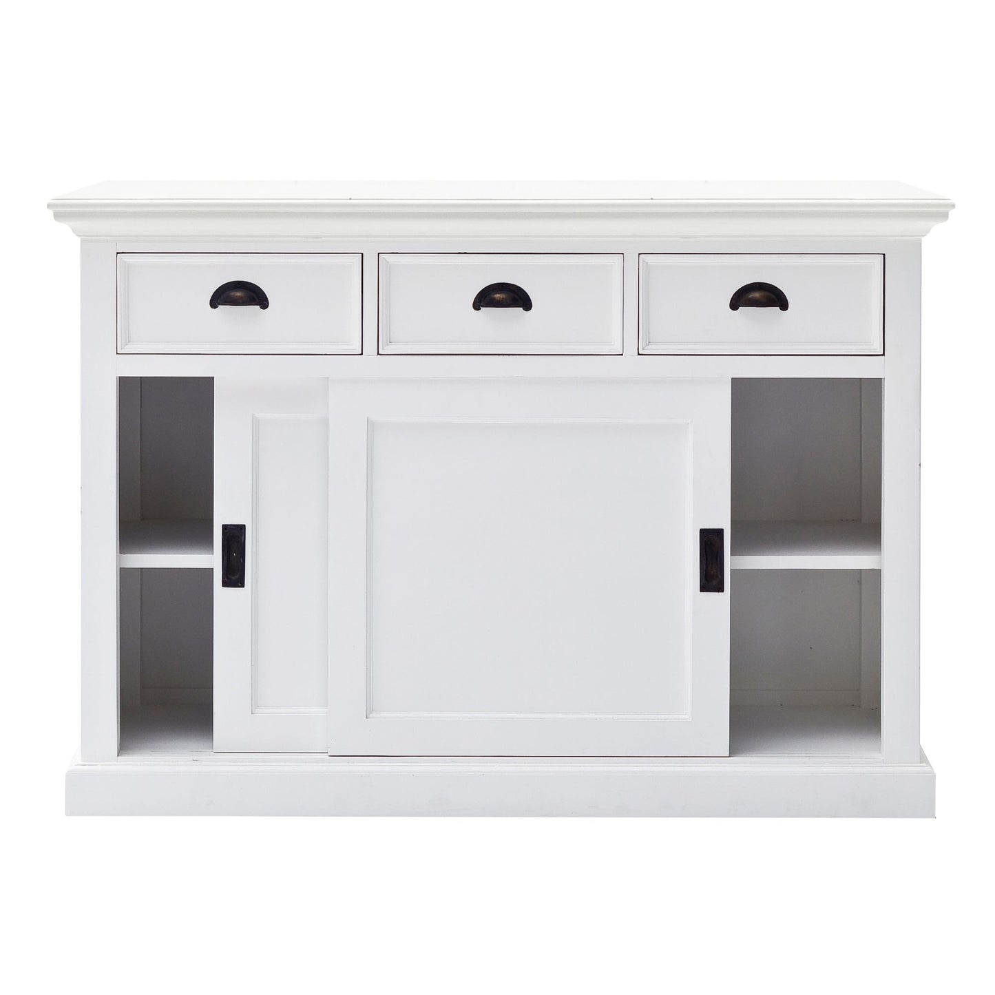 Halifax Classic White Sliding Door Buffet Table