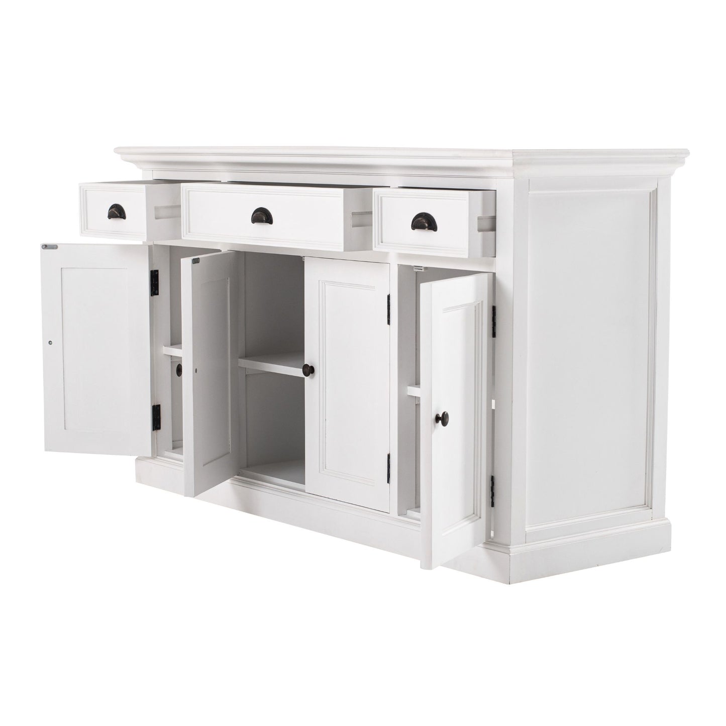 Halifax Classic White 4 Door Buffet Table