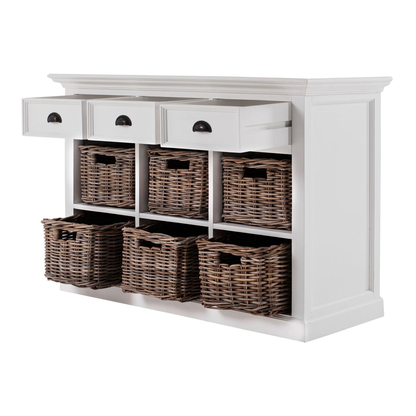 Halifax Classic White 6 Basket Buffet Table