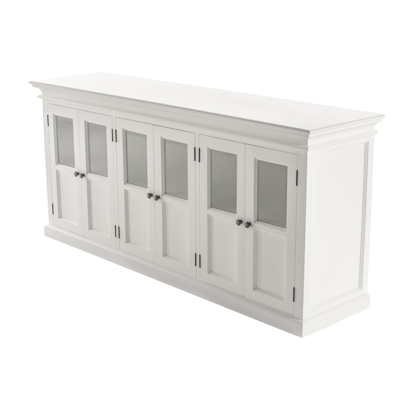Halifax Classic White 6 Glass Door Buffet Table