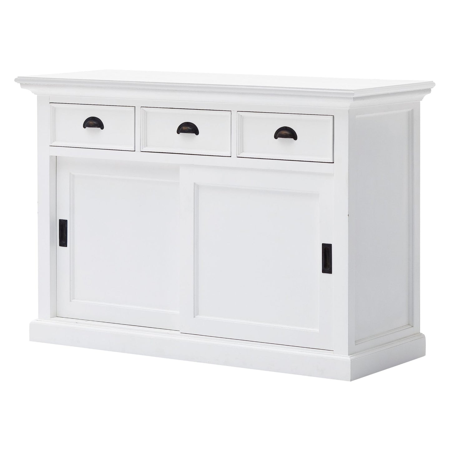 Halifax Classic White Sliding Door Buffet Table