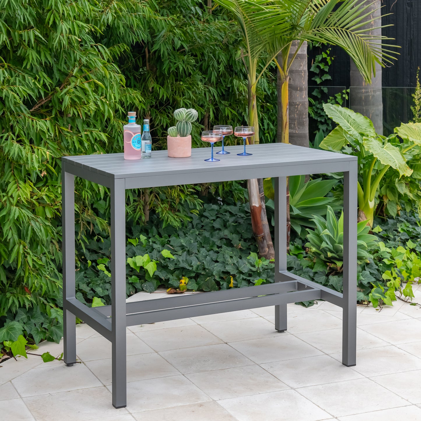 Roma Metal Outdoor Bar Table
