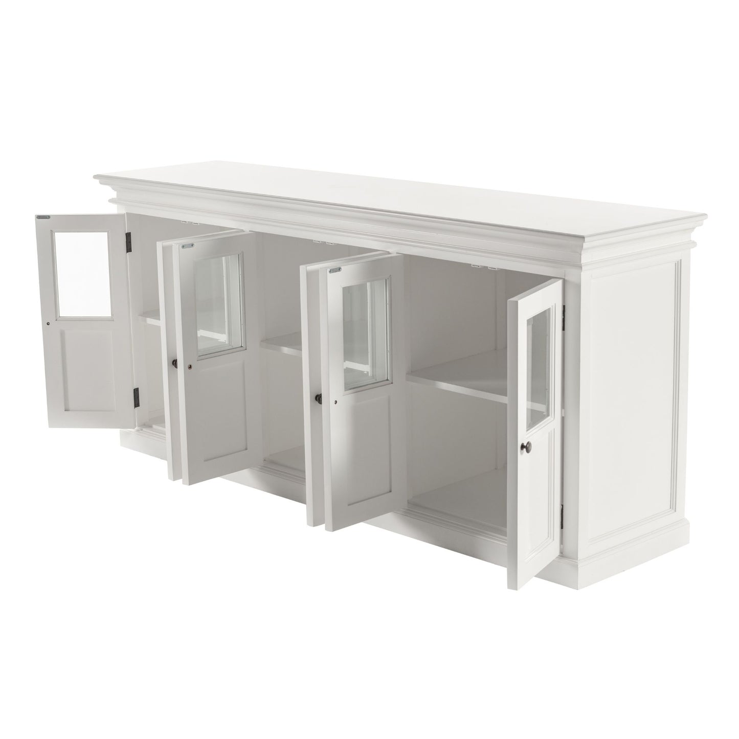 Halifax Classic White 6 Glass Door Buffet Table