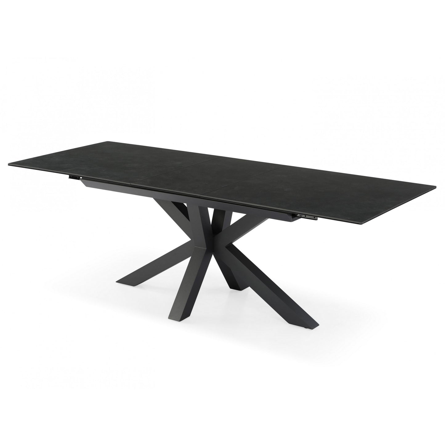 Venetti Extendable Blizzard Ceramic Dining Table - Dark Grey