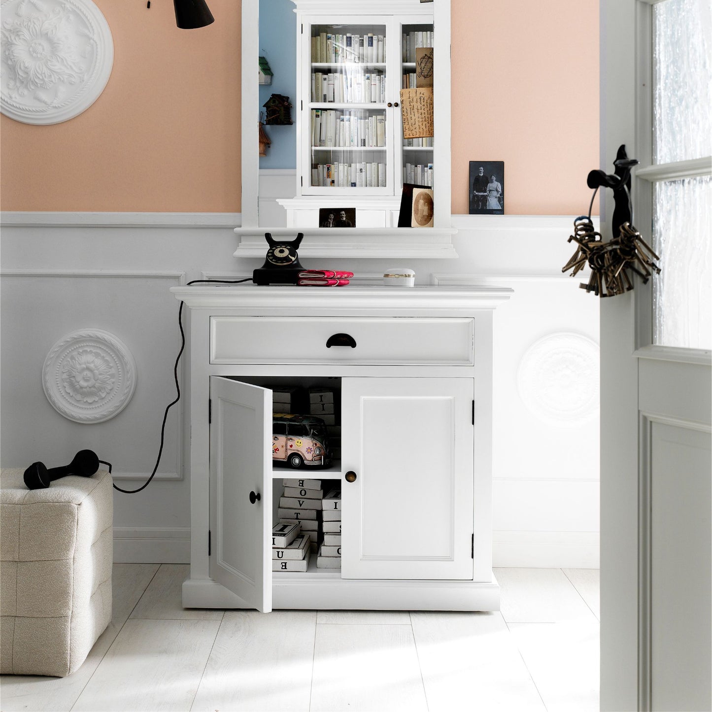 Halifax Classic White Small Buffet Table