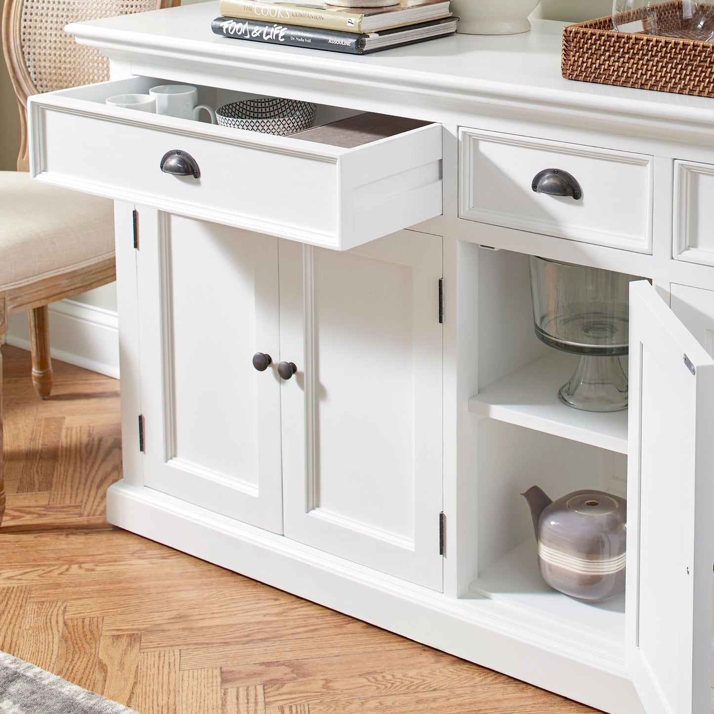 Halifax White Buffet Table