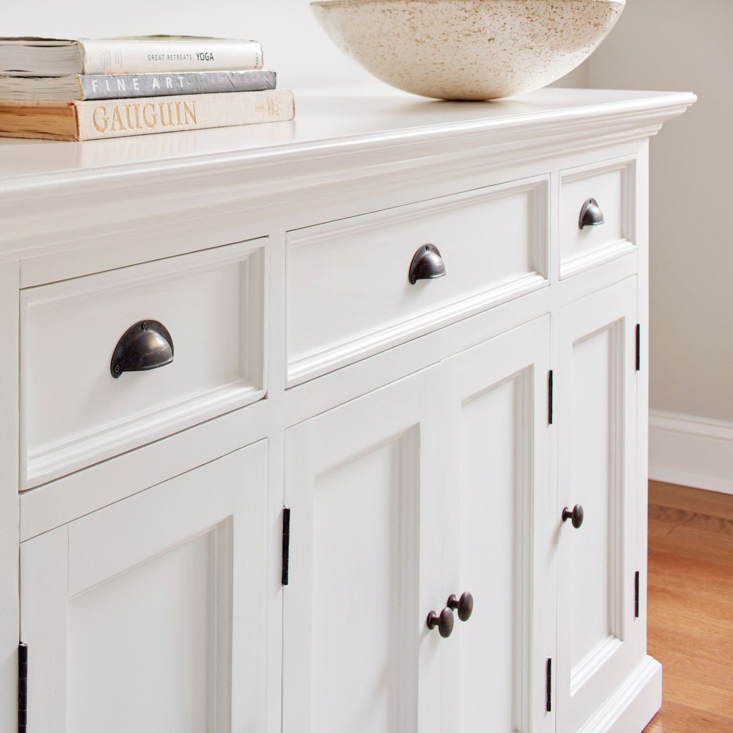 Halifax Classic White 4 Door Buffet Table