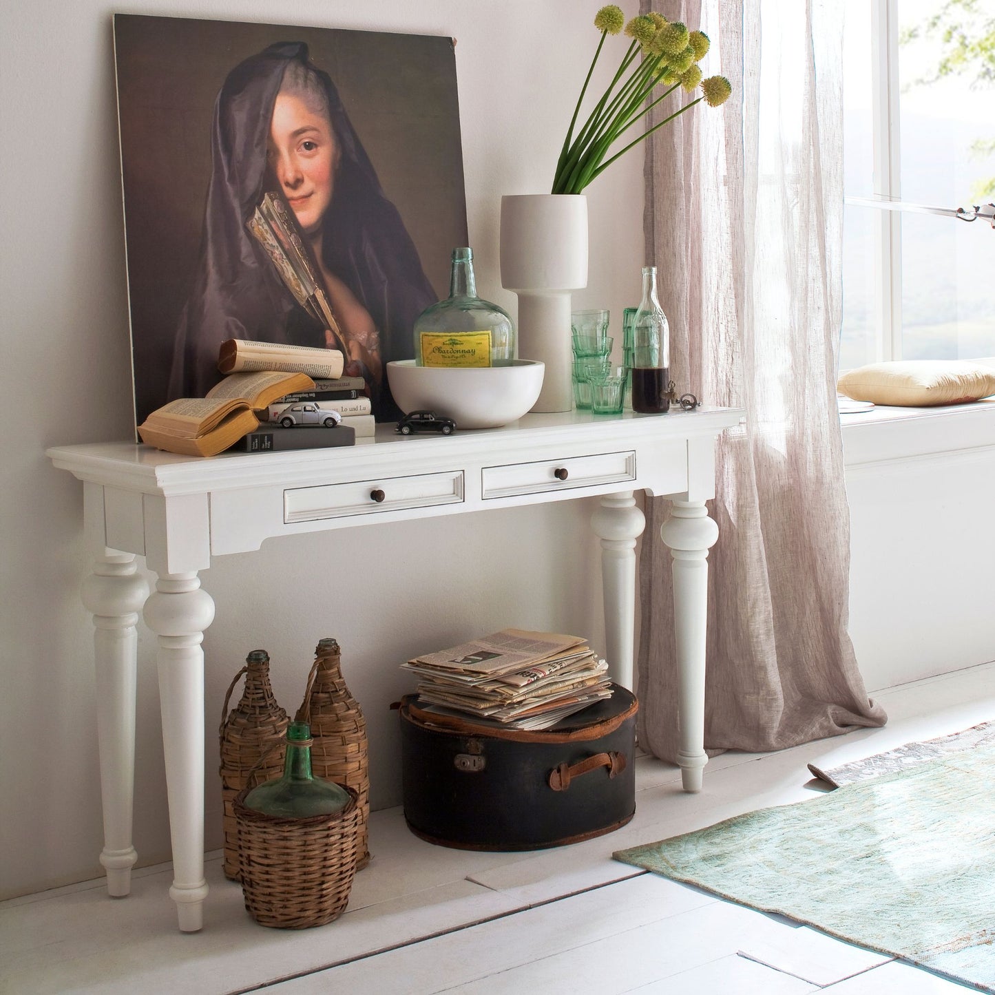 Provence Classic White Console Table