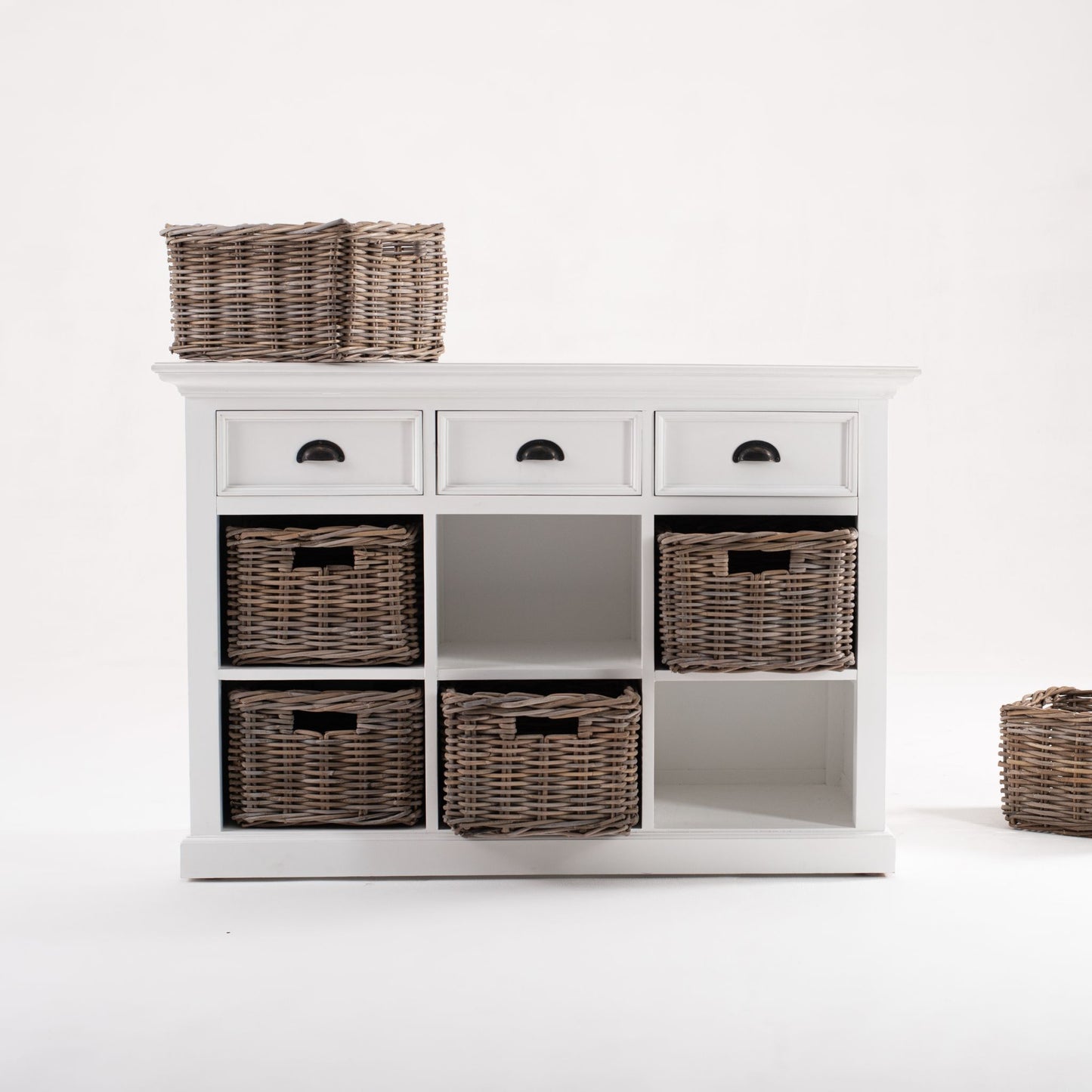 Halifax Classic White 6 Basket Buffet Table