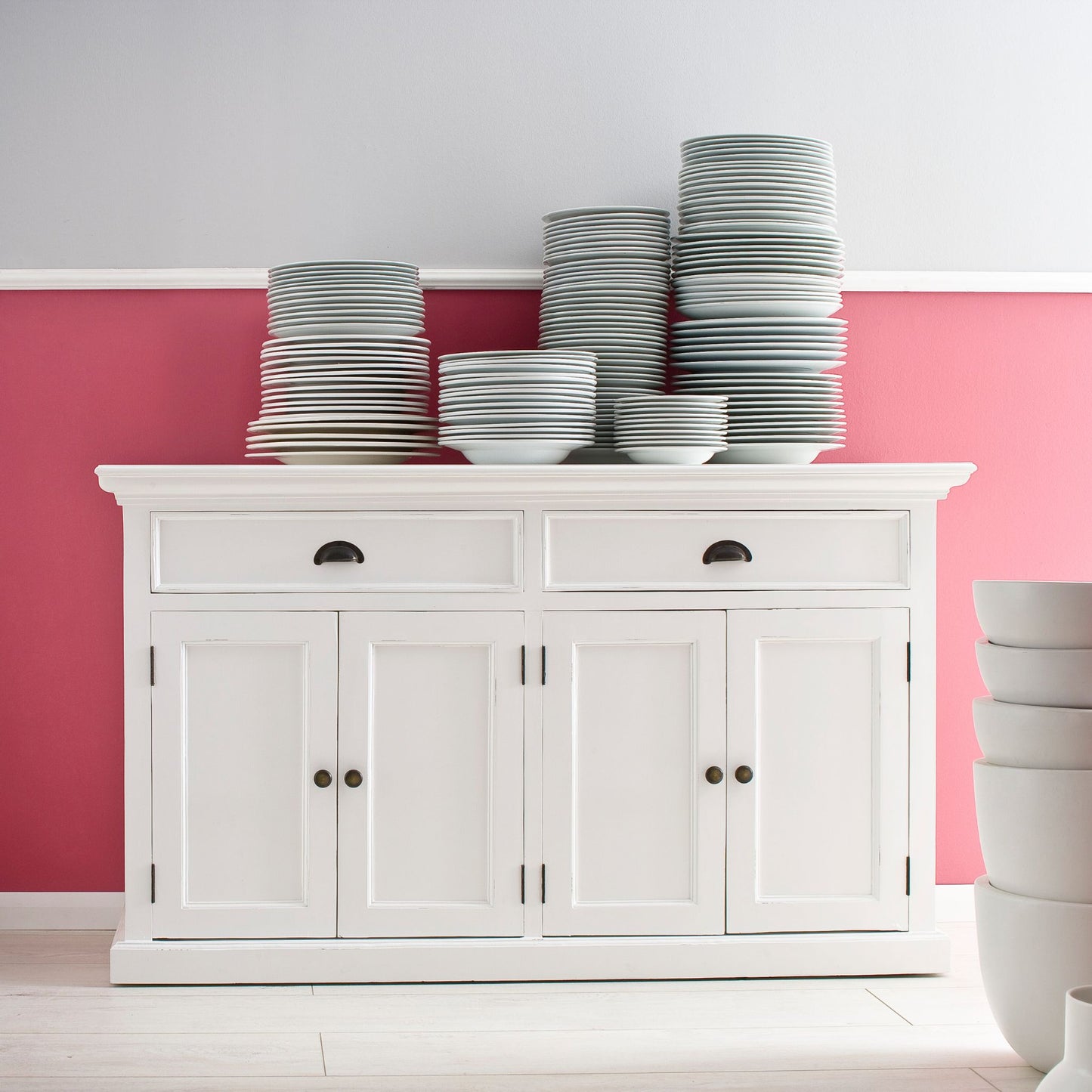 Halifax Classic White Buffet Table
