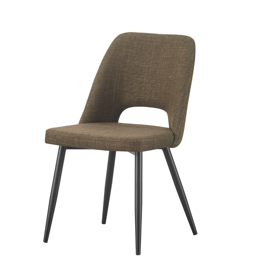Zara Fabric Dining Chair Set of 4 - Black Legs