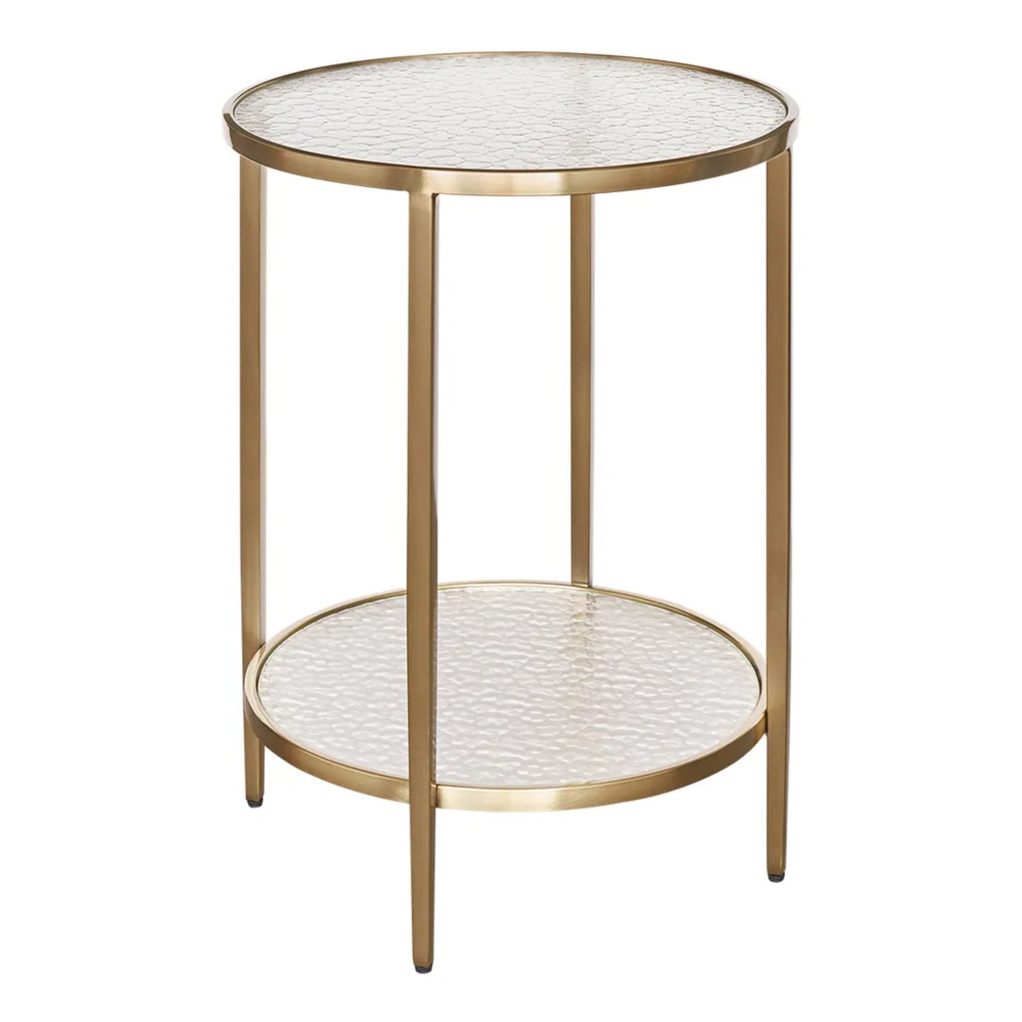 Chloe Round Pink Marble Side Table