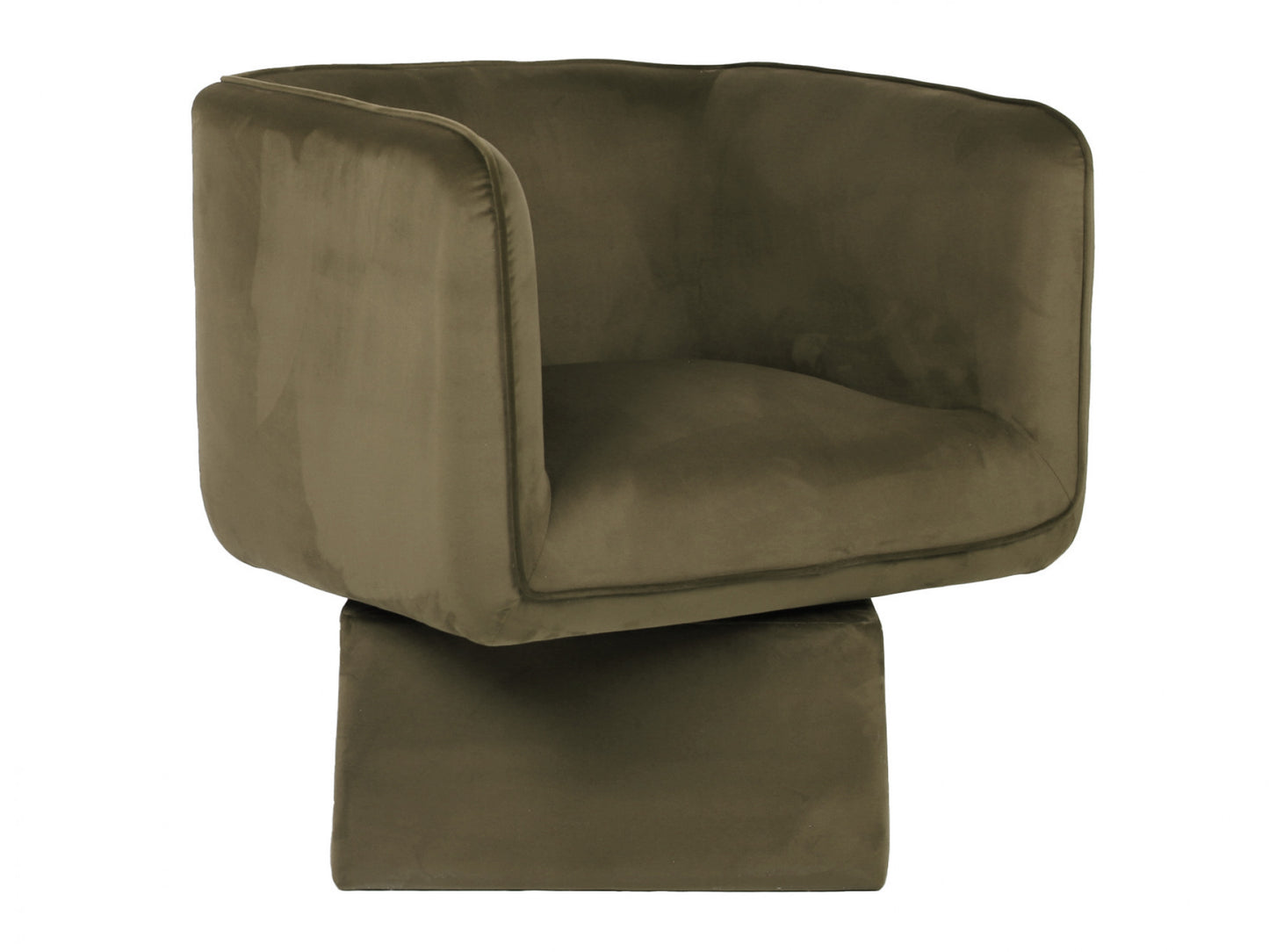 Chloe Velvet Fabric Swivel Occasional Armchair