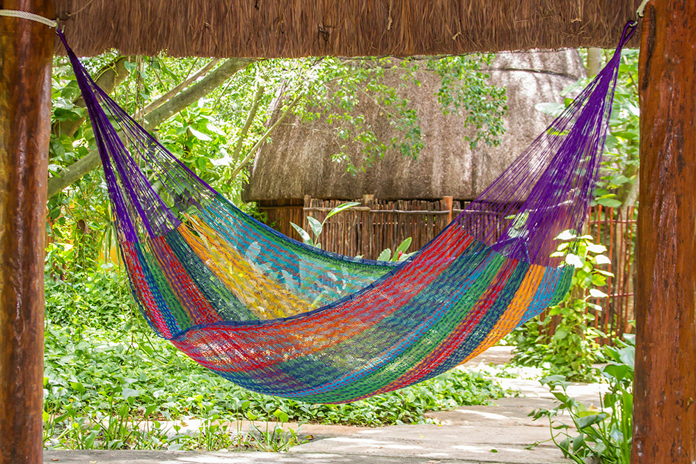Mayan Legacy Mexican Cotton Hammock - Colorina