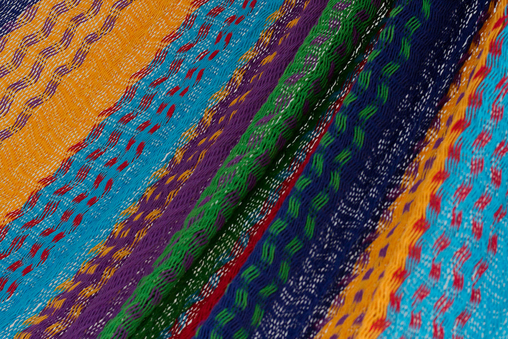 Mayan Legacy Mexican Cotton Hammock - Colorina