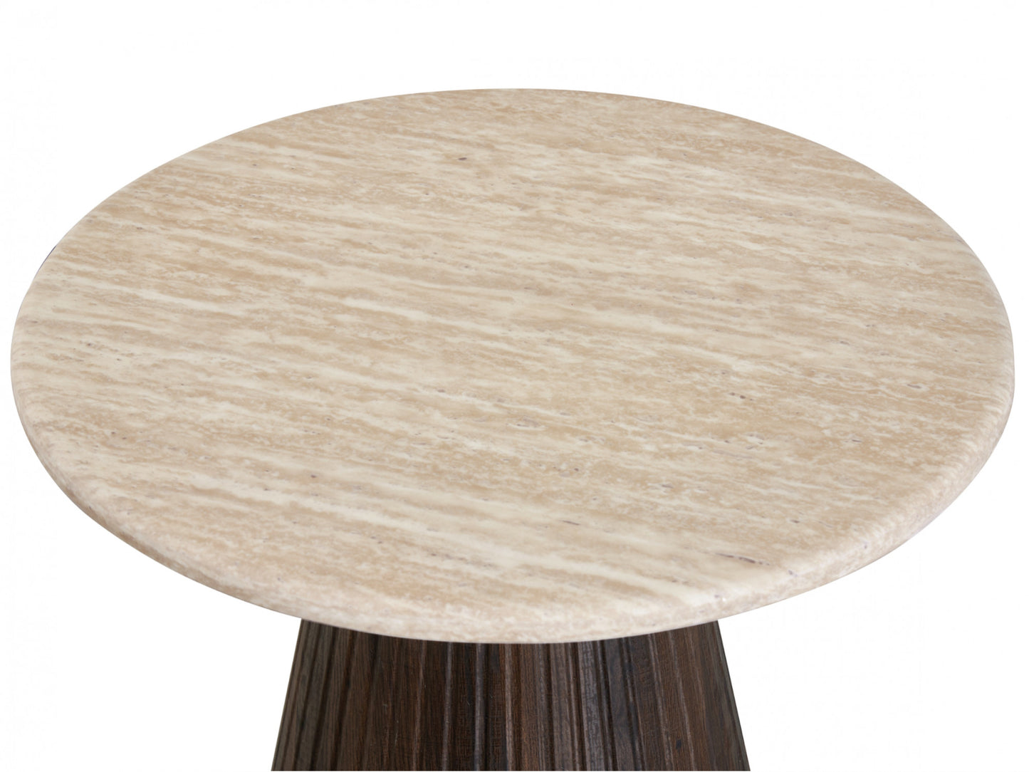 Crete 55cm Travertine Side Table