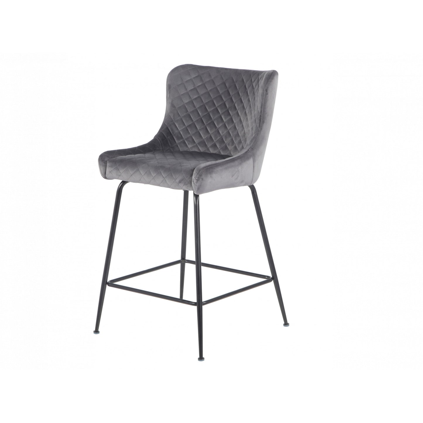 Dario Velvet Fabric Bar Stool Set of 2