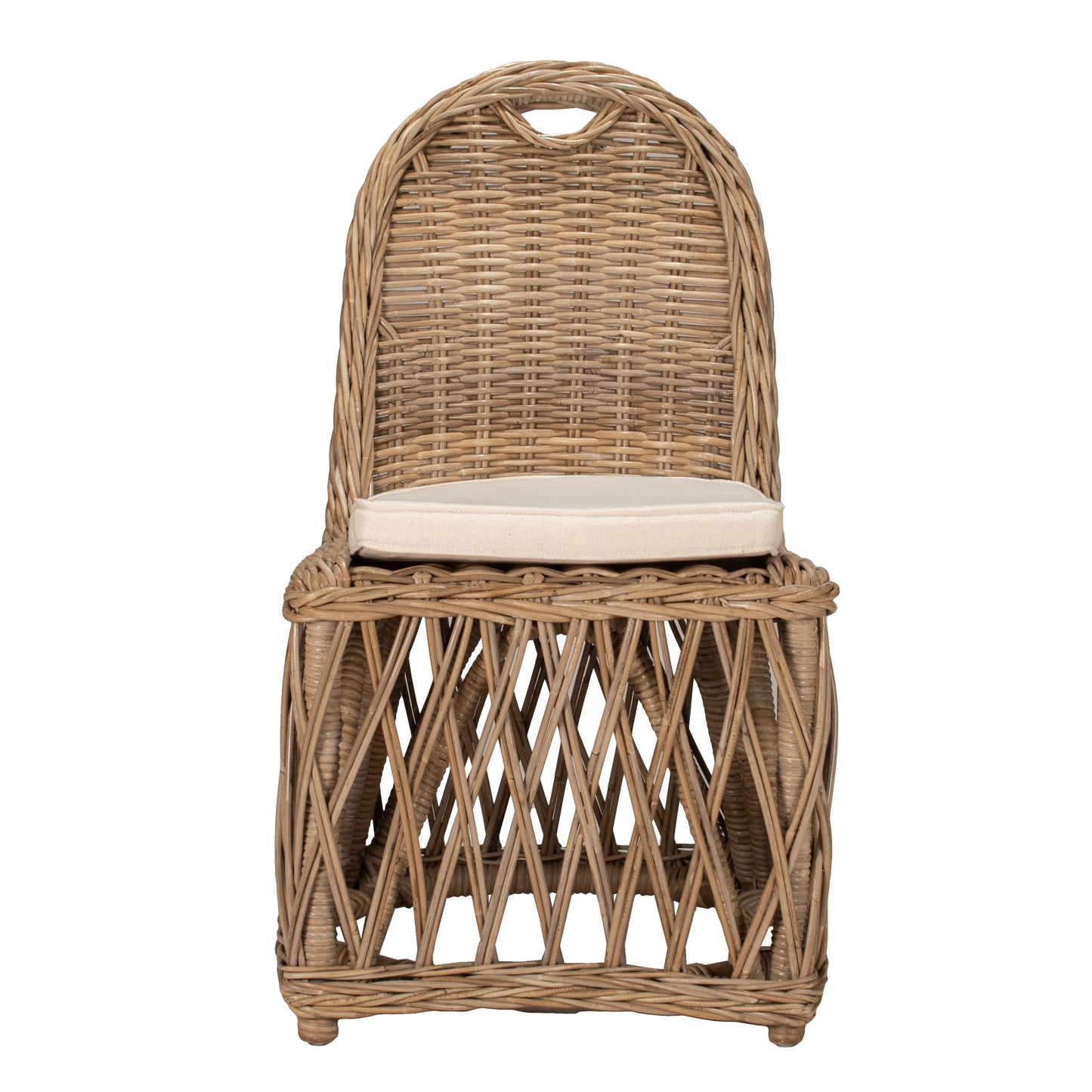 Isabel Rattan Outdoor Dining Chair Set of 2