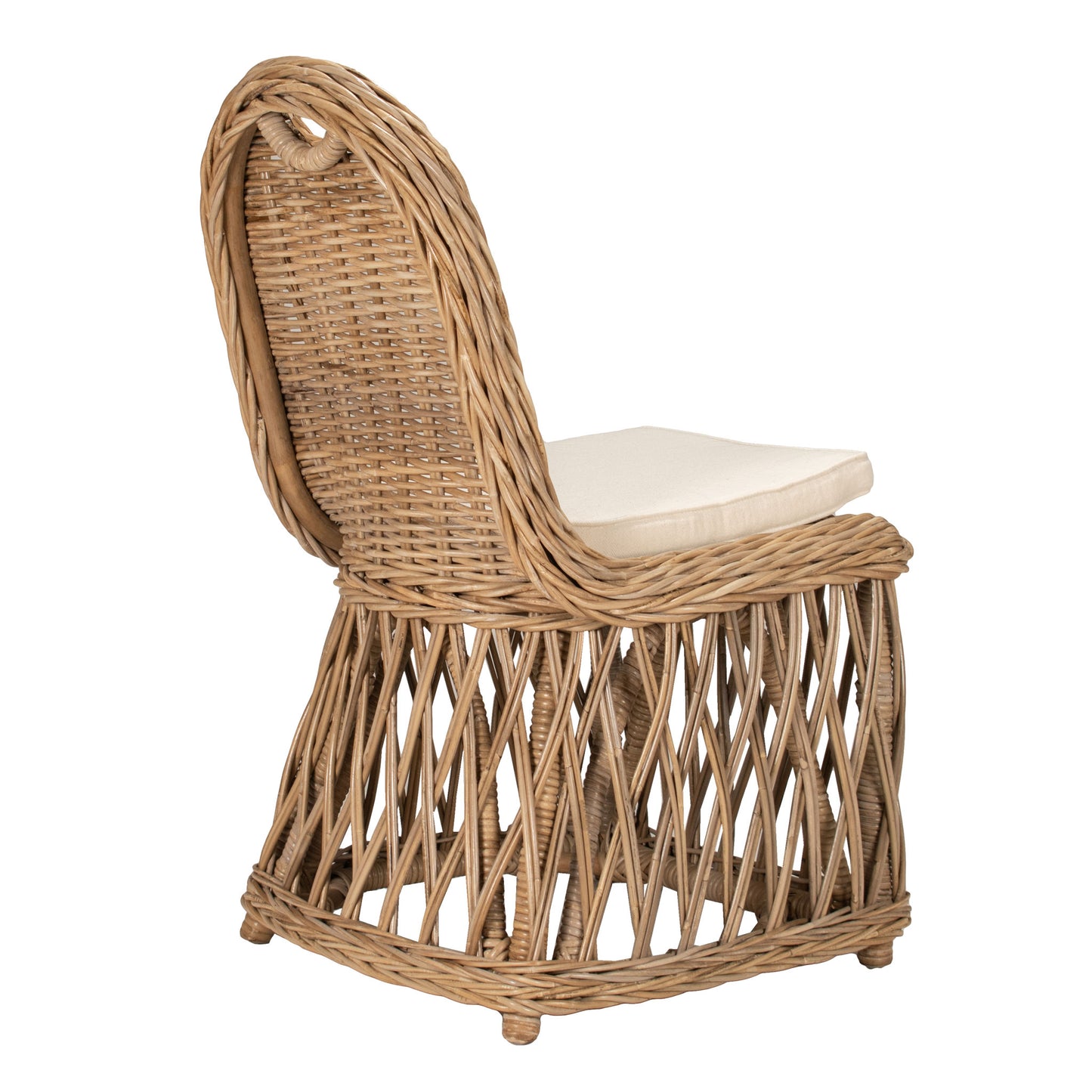 Isabel Rattan Outdoor Dining Chair Set of 2