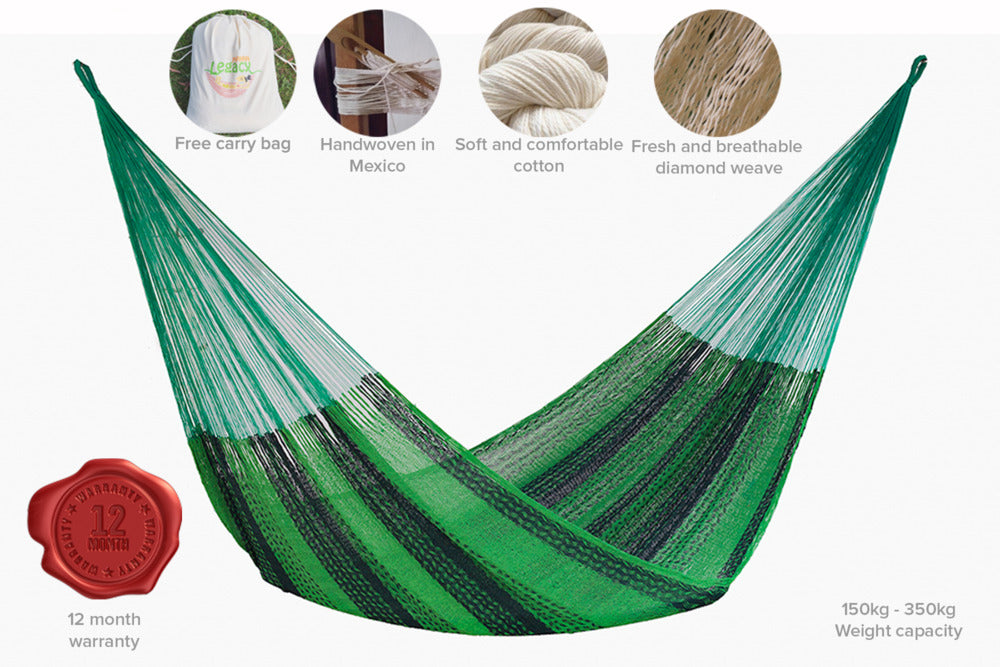 Mayan Legacy Mexican Cotton Hammock - Jardin