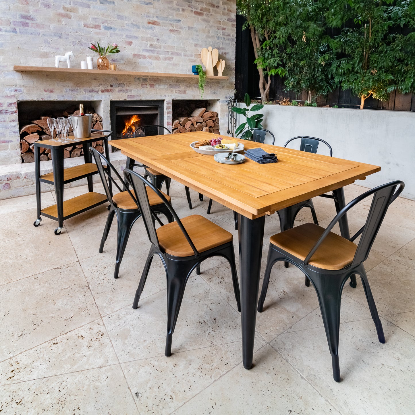 Lyon 3-Tier Outdoor Serving Trolley