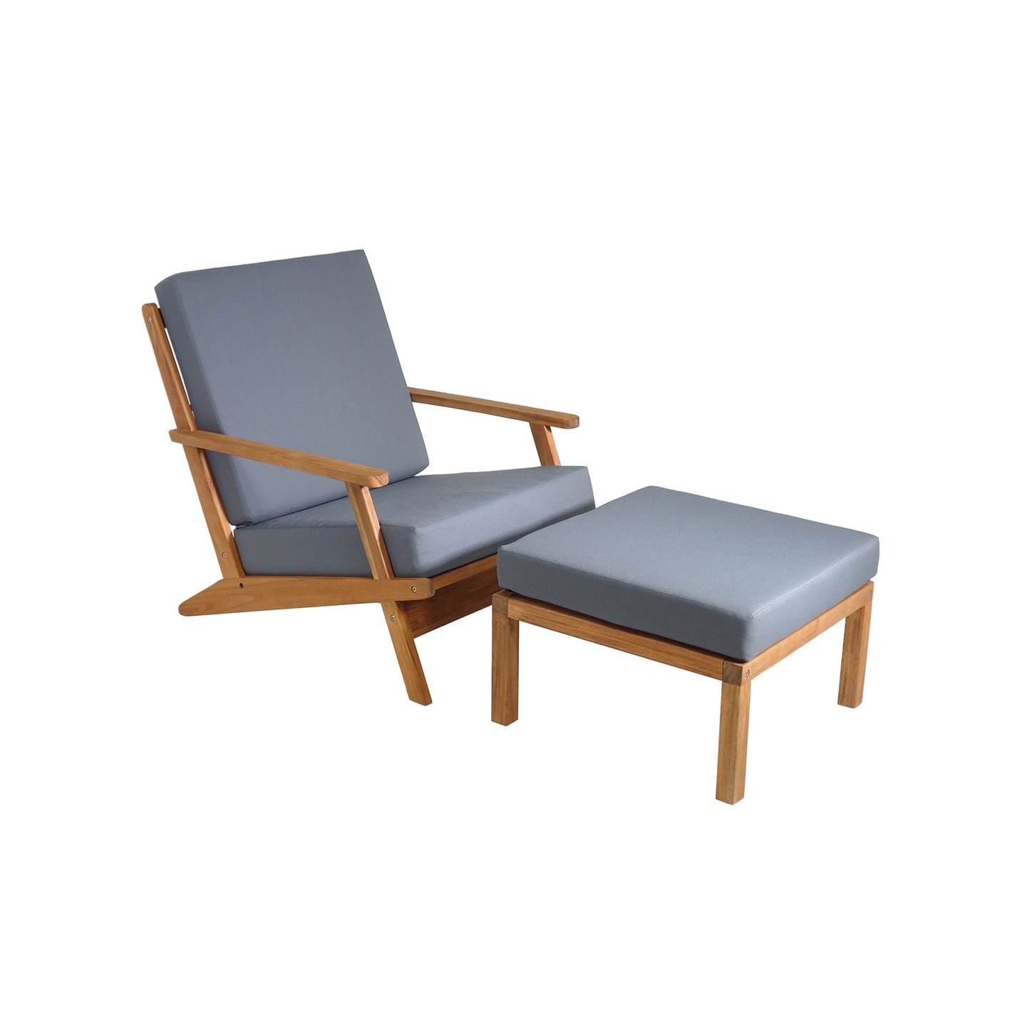 Madrid 2pc Wooden Outdoor Lounge Chair