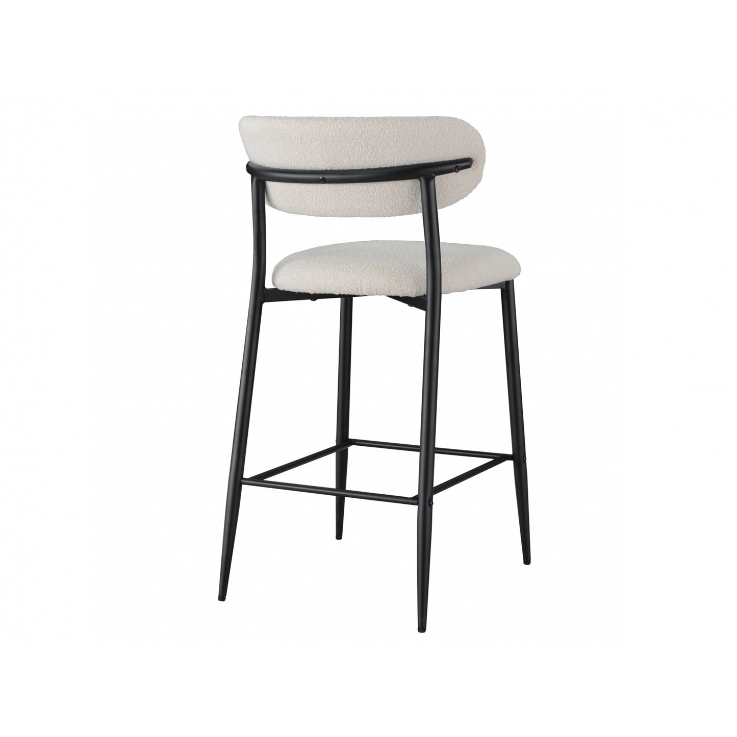 Naples Boucle Fabric Bar Stool Set of 2