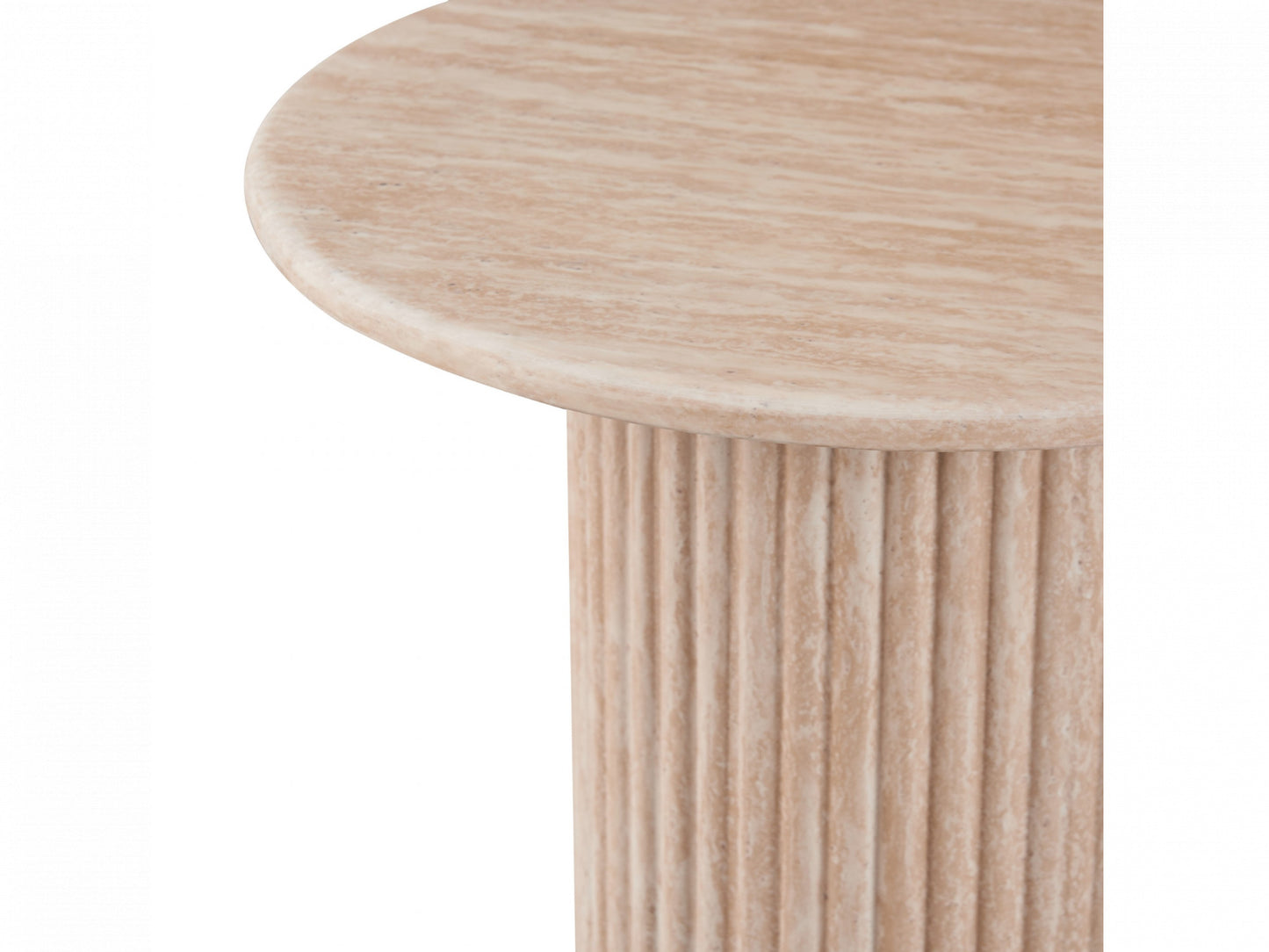 Pompeii Travertine Round Side Table