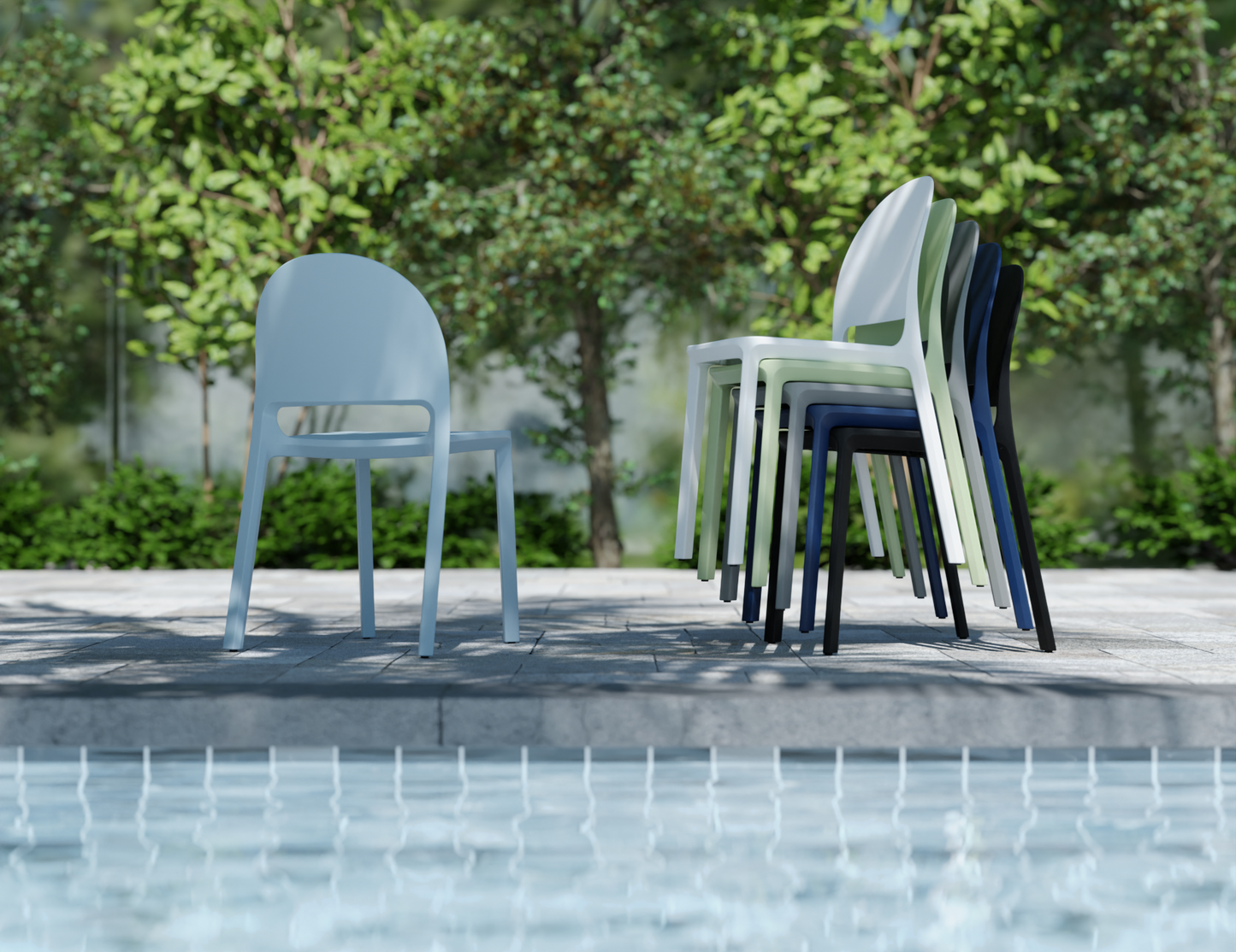 Profile Outdoor Stackable Dining Chair