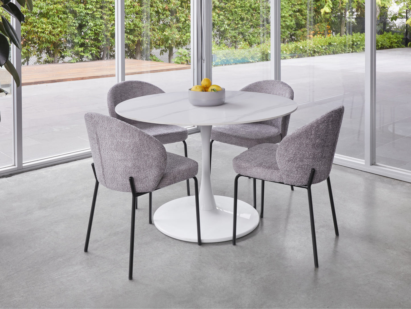 Sofia Boucle Fabric Dining Chair Set of 2