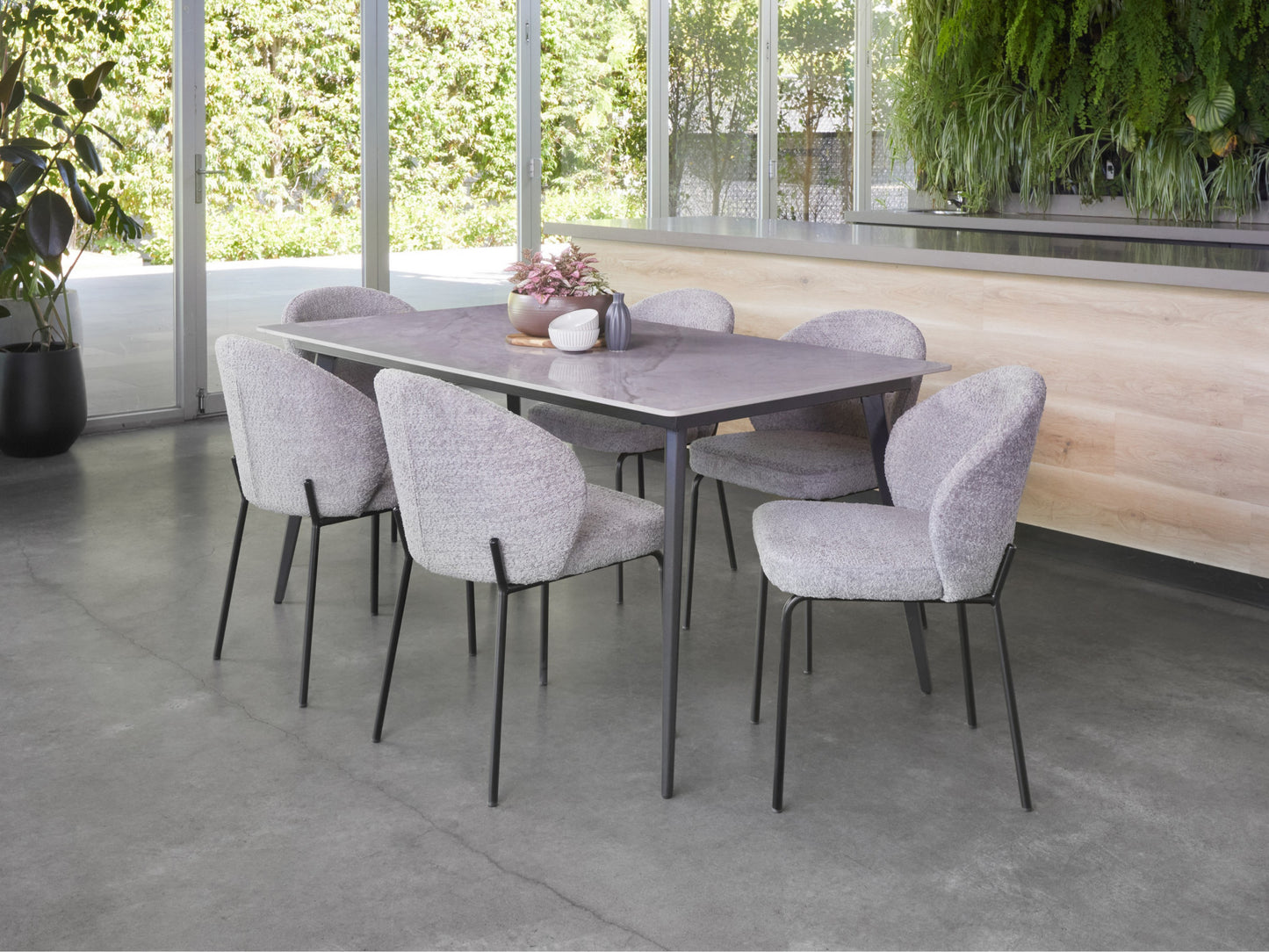Sofia Boucle Fabric Dining Chair Set of 2