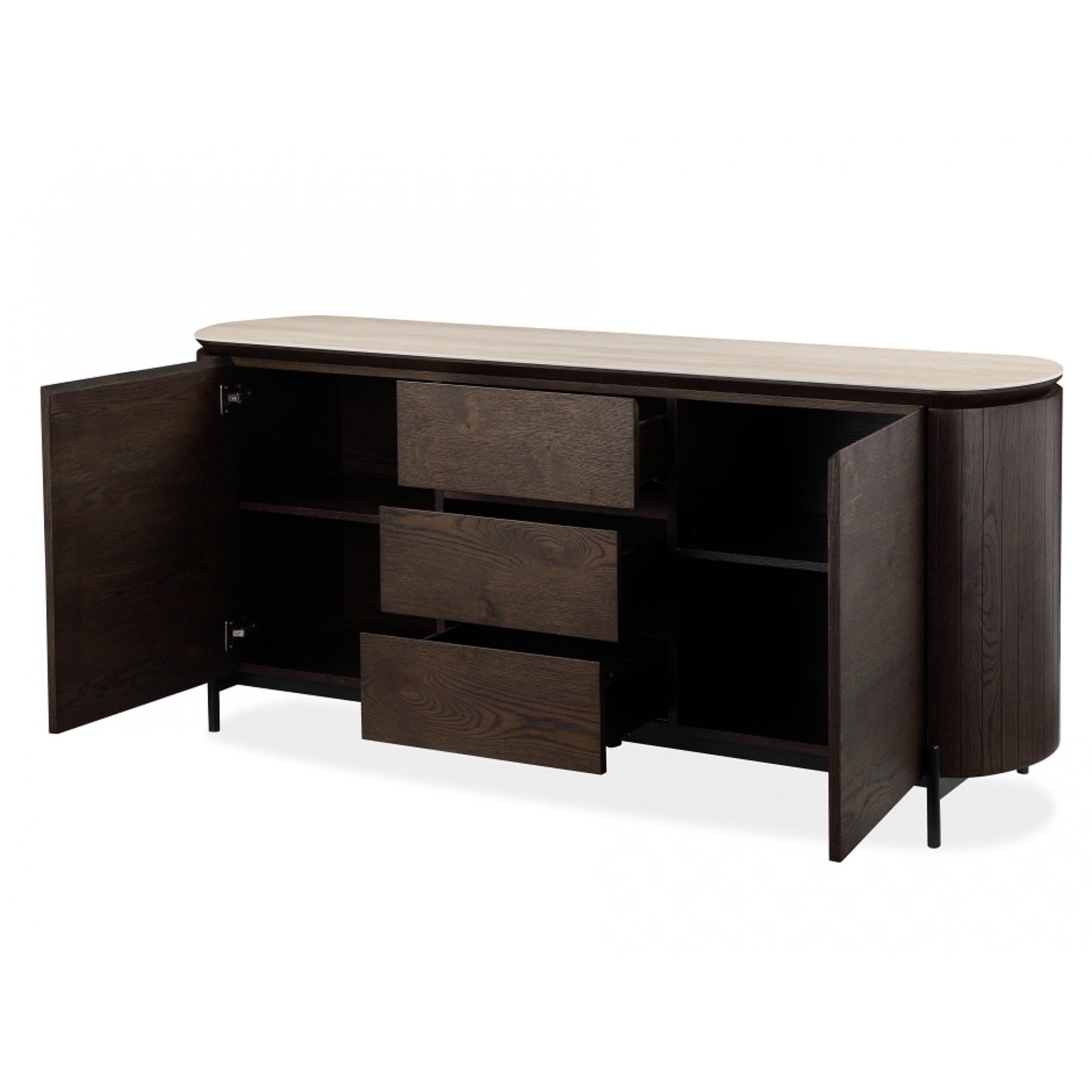 Sorrento 180cm Oak Sideboard Cabinet