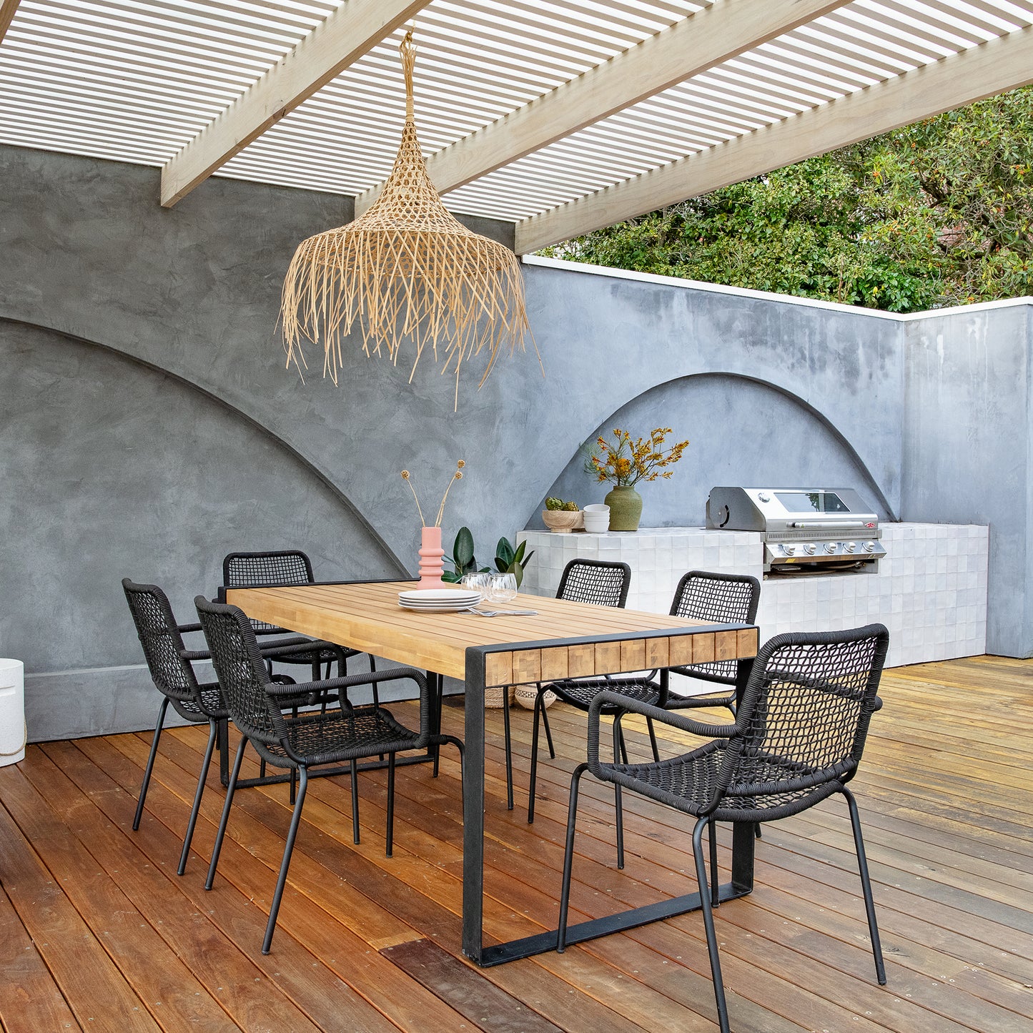 Stockholm 190cm Wooden Outdoor Dining Table