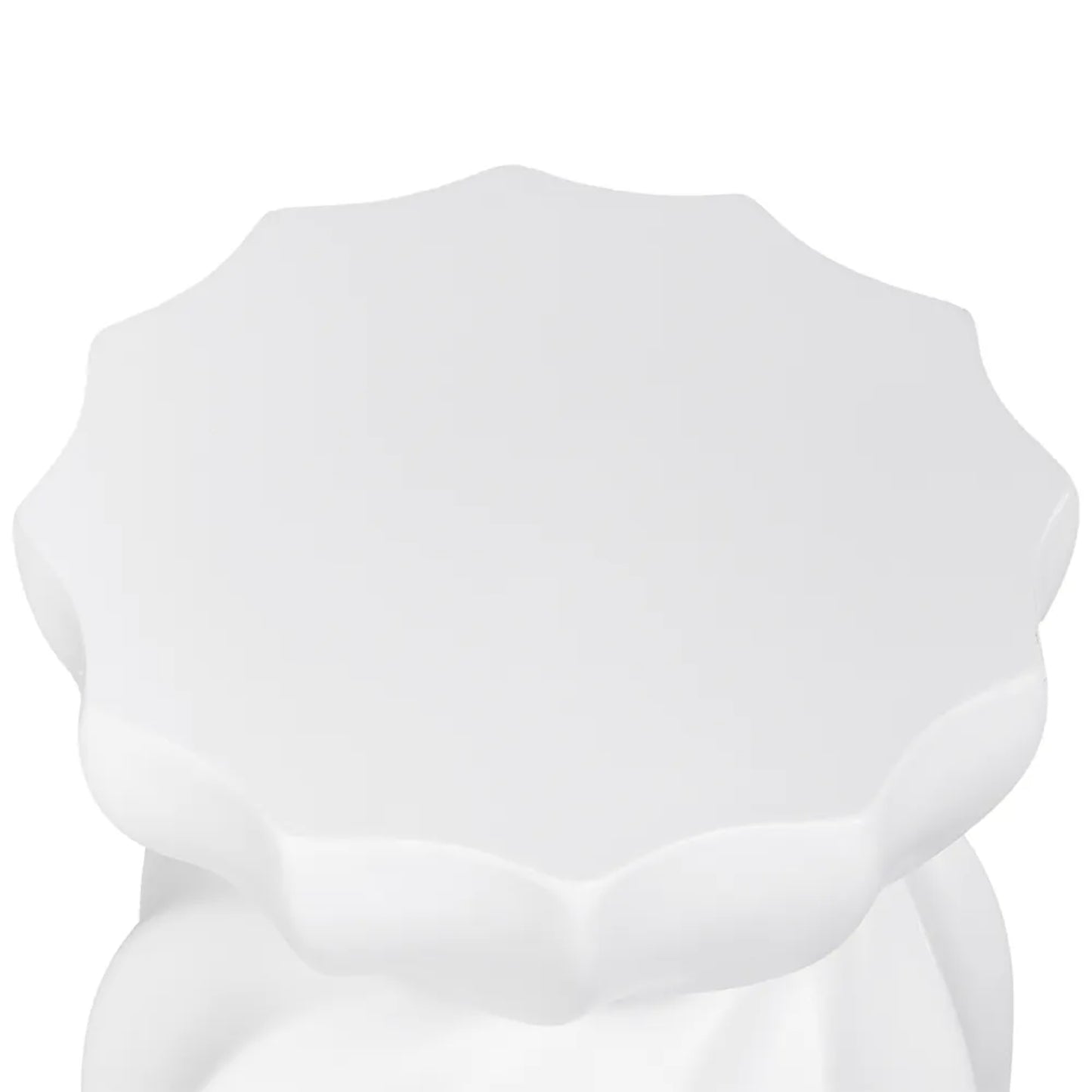 Swirl Round Concrete Stool - White