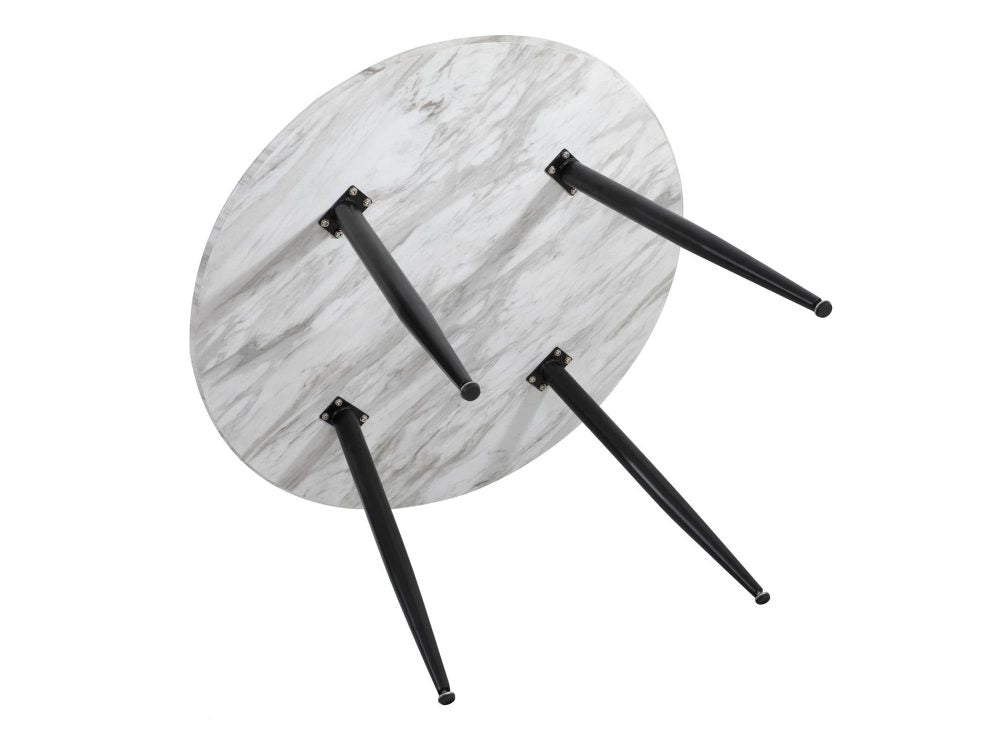 Maribelle 110cm Round MDF Marbling Dining Table