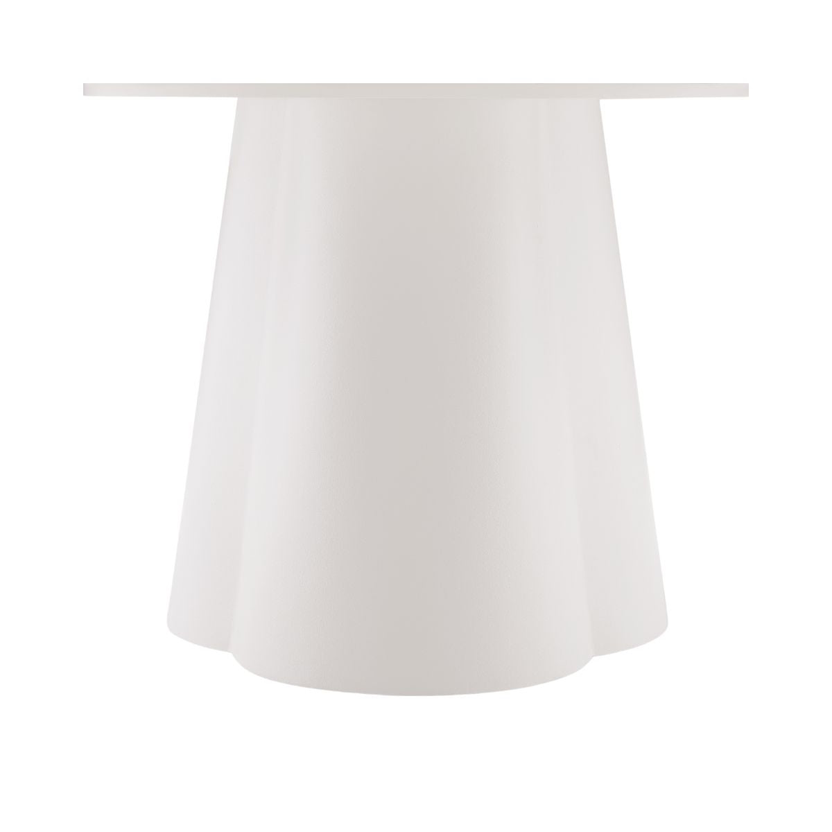 Sora Round Sculpture Dining Table - White