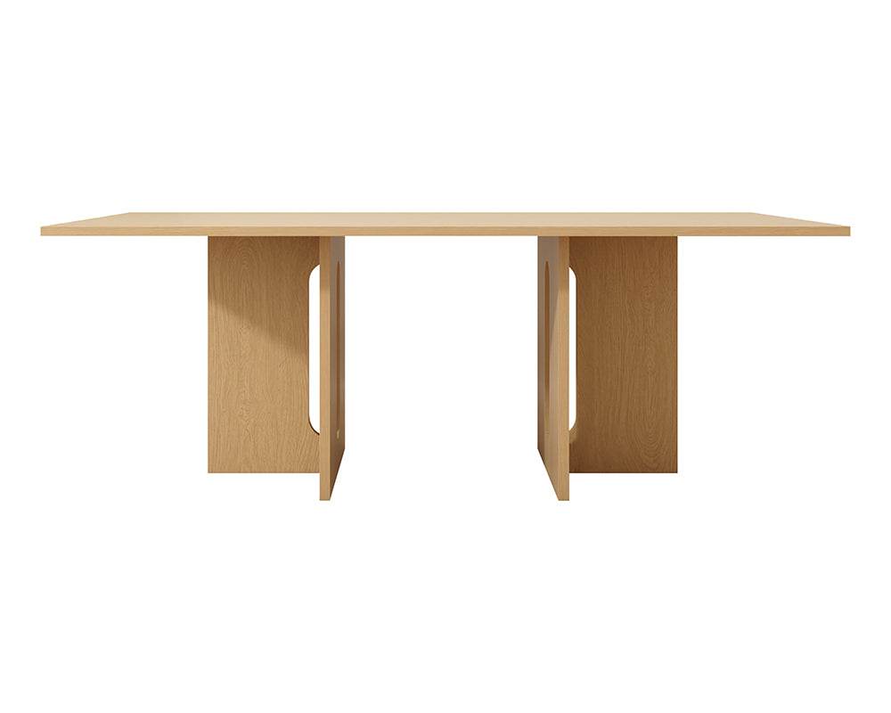 Melamine Oak 6/8 Seater Dining Table
