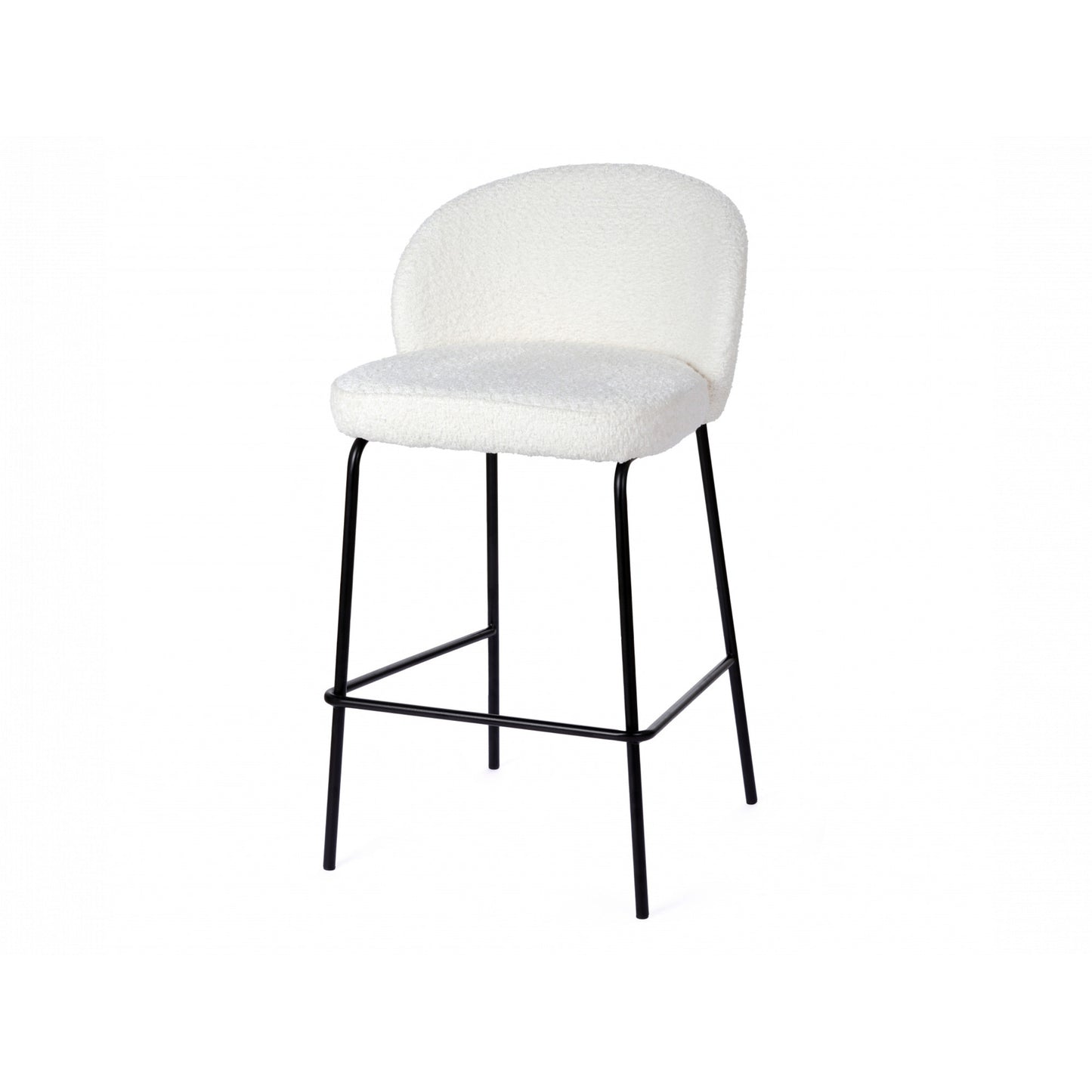 Victoria Boucle Fabric Bar Stool Set of 2