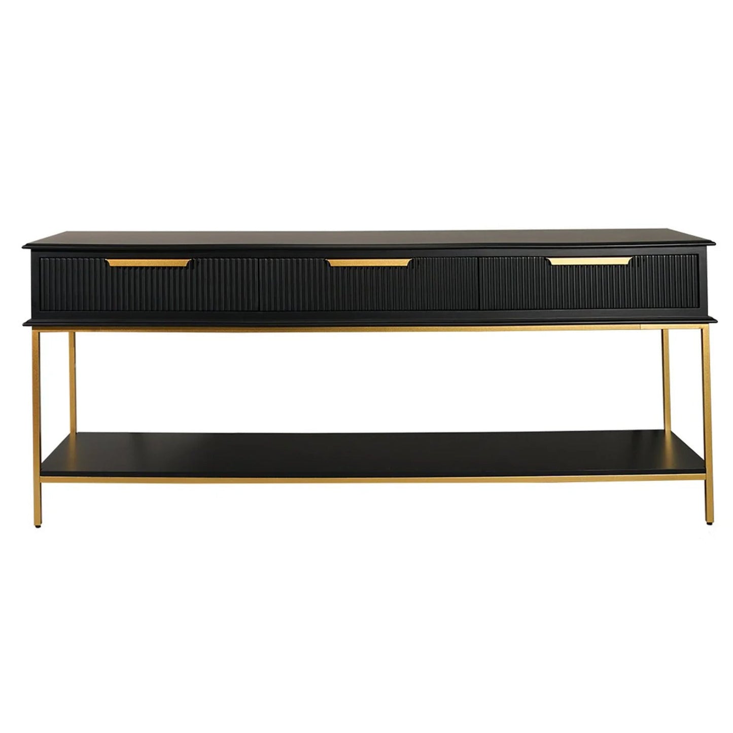 Aimee Small Two Drawer Console Table Console Table Cafe Lighting & Living Black Large