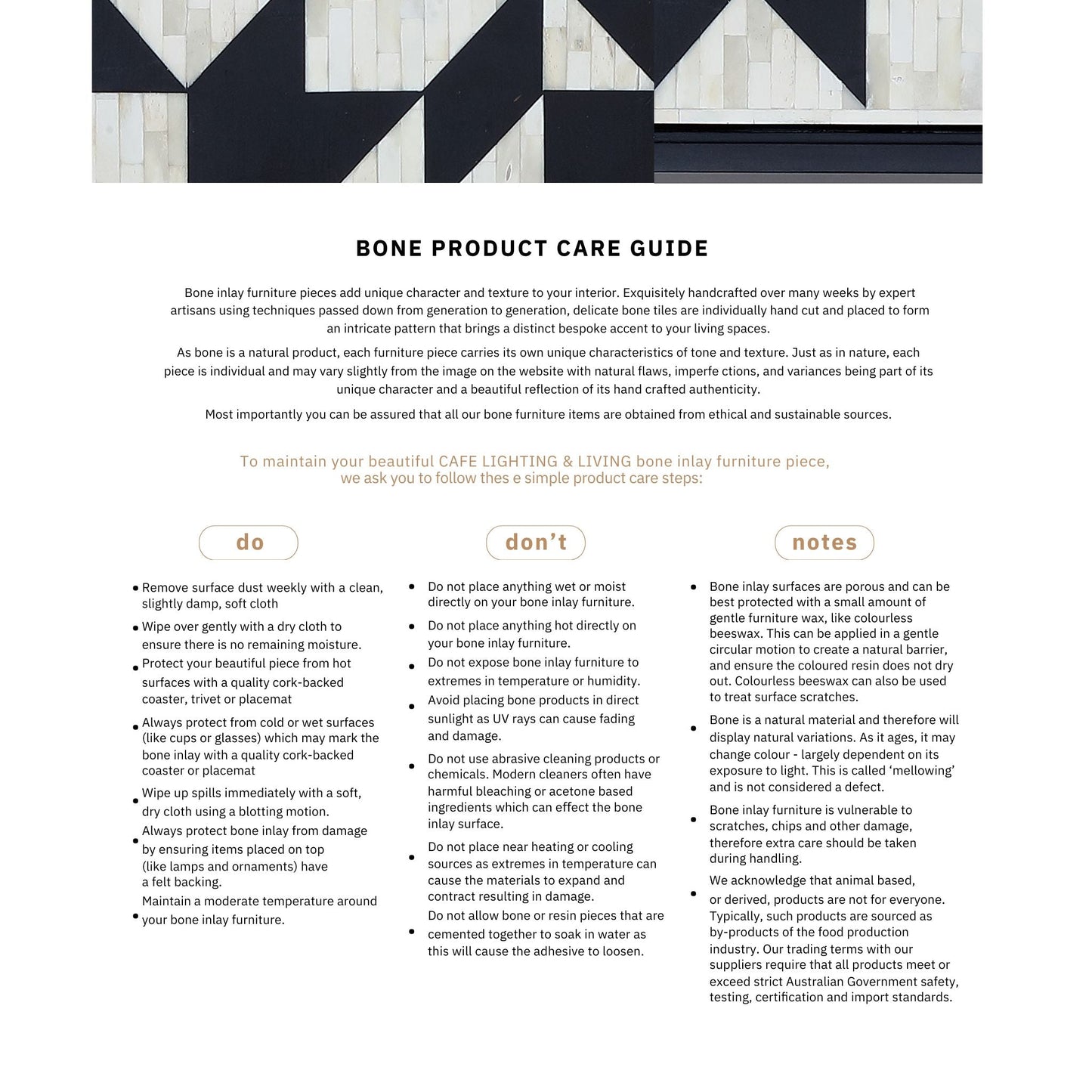 Amara Skinny Bone Inlay Console Table - Black Console Table Cafe Lighting & Living