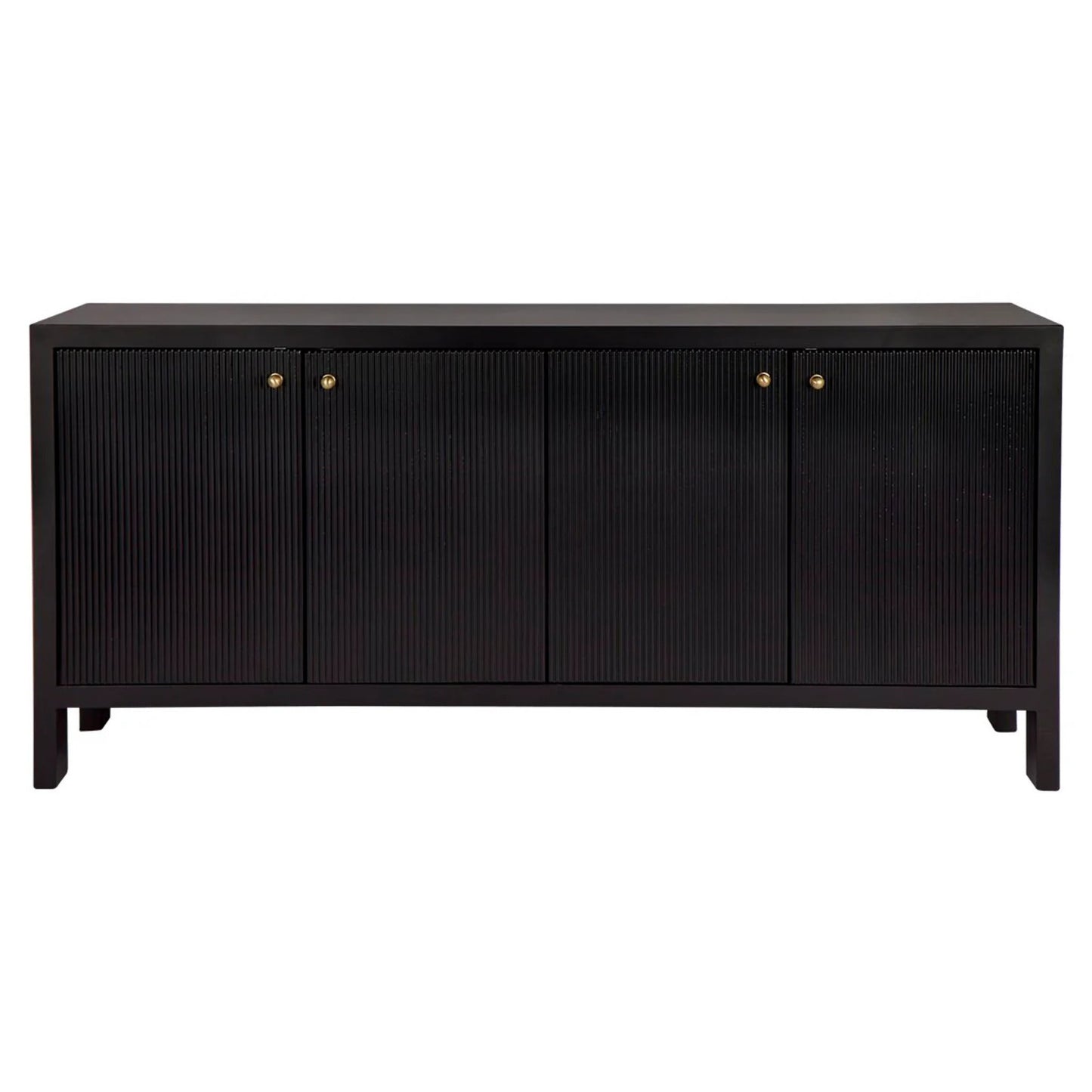 Ariana Fluted Door Buffet Table Buffet Table Cafe Lighting & Living Black