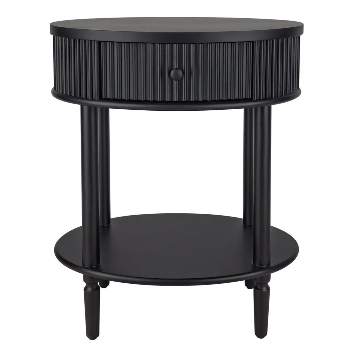 Arielle Oval Bedside Table Bedside Table Cafe Lighting & Living Black