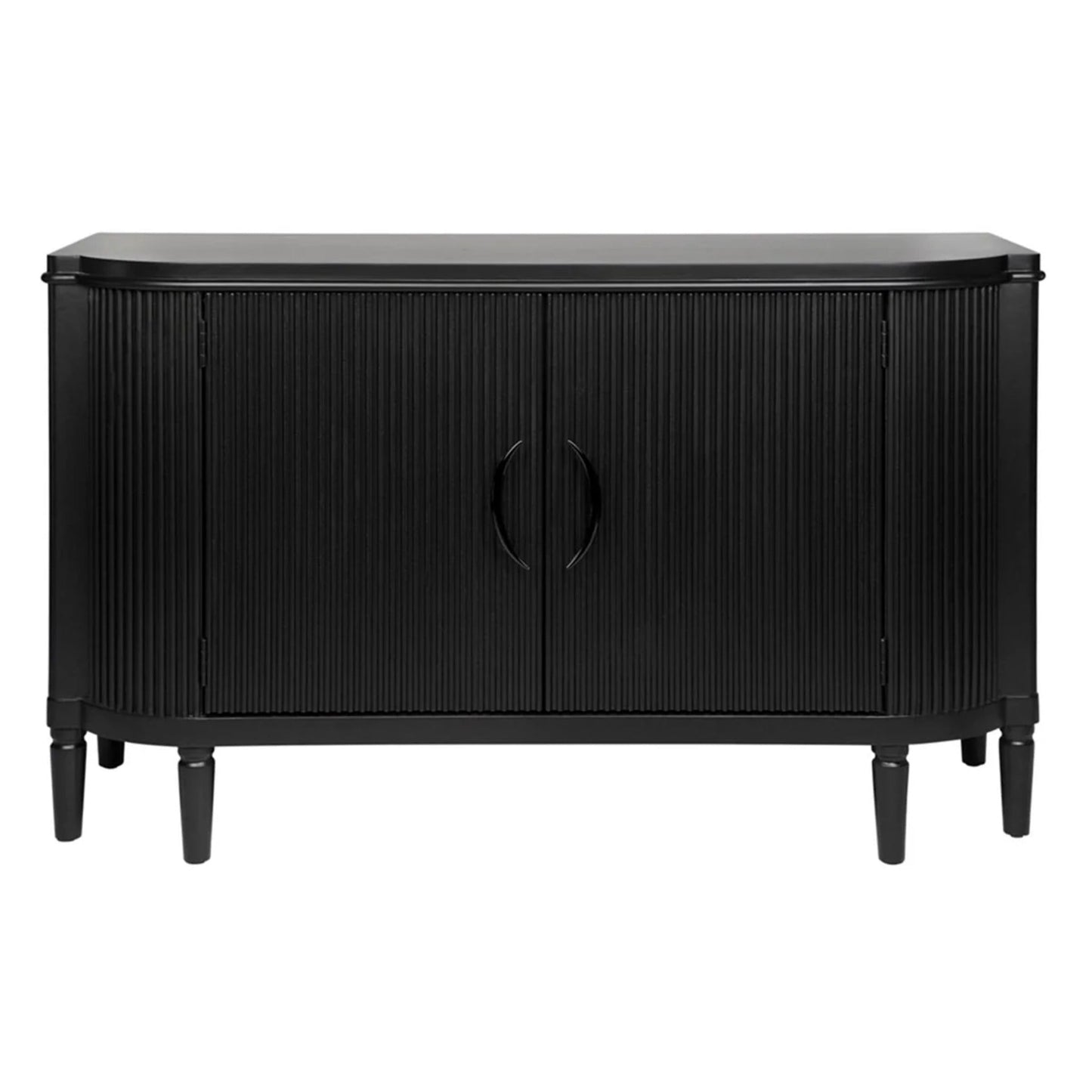 Arielle Ribbed Timber Buffet Table Buffet Table Cafe Lighting & Living Black
