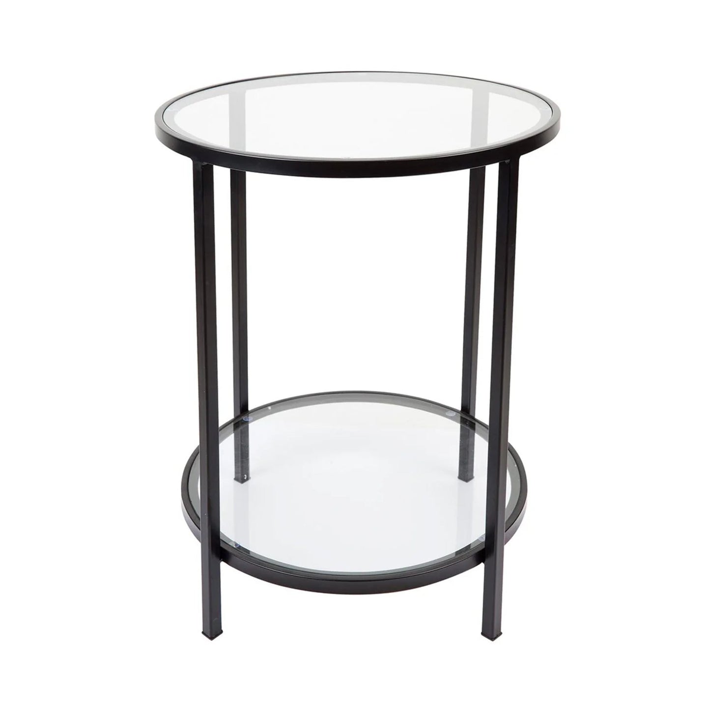 Cocktail Glass Round Side Table Side Table Cafe Lighting & Living Black