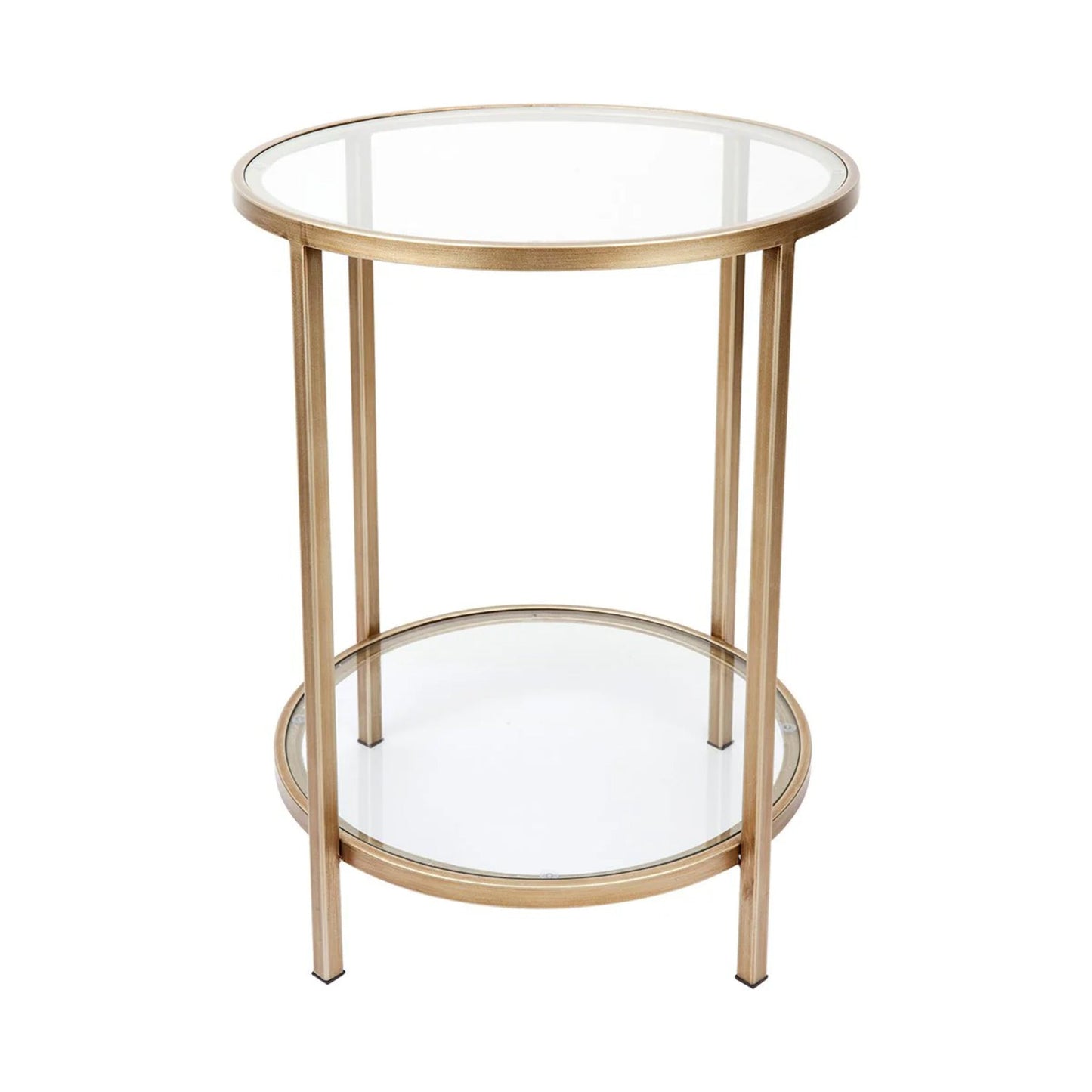 Cocktail Glass Round Side Table Side Table Cafe Lighting & Living Antique Gold